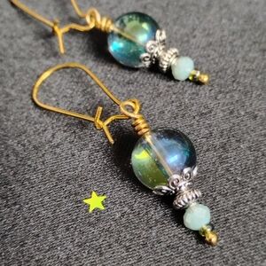 Chic Gold and Silver Drop Earrings